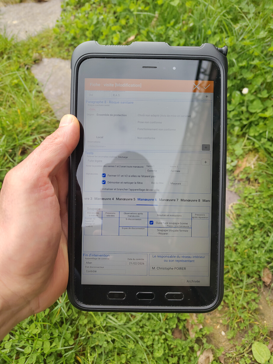 Photo de tablette en extérieur